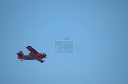 Photo for Old plane. Daytime shot. Aviation concept - Royalty Free Image
