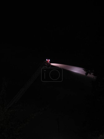 Photo for Firefighters at work, fire fighting concept - Royalty Free Image