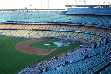 Téléchargez les photos : "Dodger Stadium - Dodgers de Los Angeles ". Concept de jeu de baseball - en image libre de droit