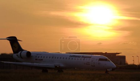Photo for Commercial airplane in the airport - Royalty Free Image