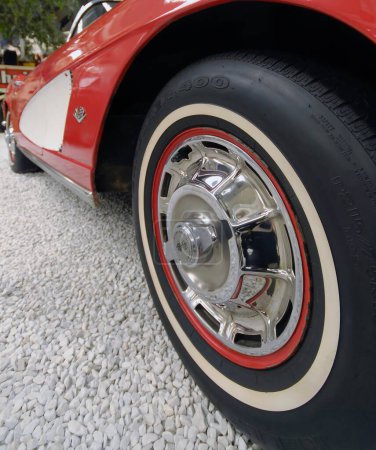 Photo for Cropped section of vintage car, closeup view - Royalty Free Image