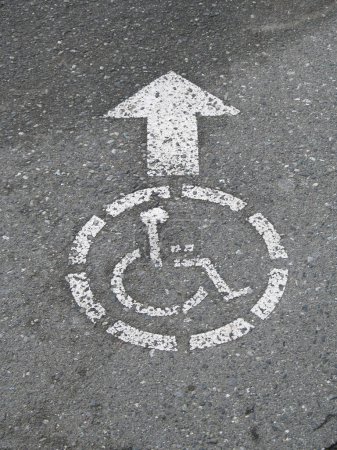 Photo for Handicap access sign on road - Royalty Free Image