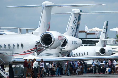 Photo for "Gulfstream business jets at Singapore Airshow" - Royalty Free Image