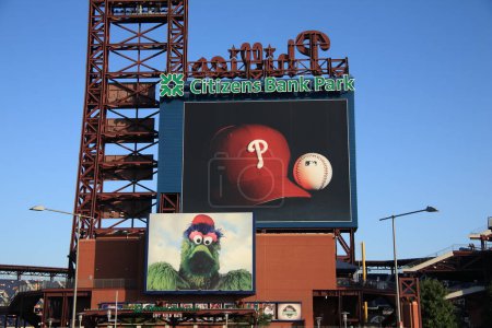 Foto de "Citizens Bank Park - Philadelphia ". Concepto de juego de béisbol - Imagen libre de derechos
