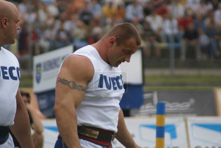 Photo for Mariusz Pudzianowski. Strong Man, the championship of Poland, Skierniewice City, 05 of august 2007 - Royalty Free Image