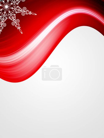 Foto de Ola roja, hermosa tarjeta de Navidad festiva - Imagen libre de derechos