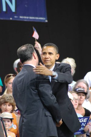 Foto de Manifestación de Barack Obama en el pabellón Nissan VA - 2008 - Imagen libre de derechos
