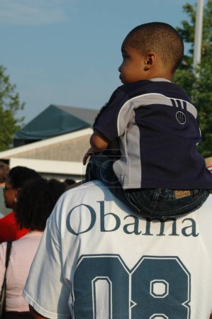Foto de Manifestación de Barack Obama en el pabellón Nissan VA - 2008 - Imagen libre de derechos