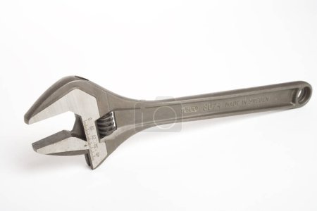 Photo for Adjustable wrench on a white background - Royalty Free Image