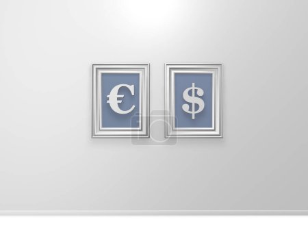 Photo for Money frames on the wall - Royalty Free Image