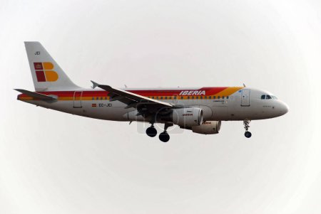 Photo for Airbus A319 Iberia. Airplane ready for flight at daytime - Royalty Free Image