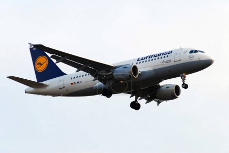 Photo for Airbus A 319 Lufthansa flying in the sky - Royalty Free Image