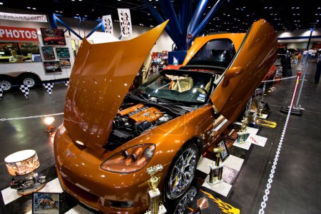 Photo for Orange corvette sport car - Royalty Free Image