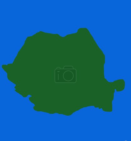 Photo for Romania outline map close up - Royalty Free Image