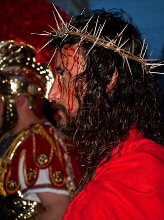 Foto de Pasión de Cristo. hombre como Jesucristo - Imagen libre de derechos
