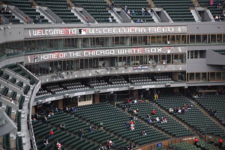 Foto de "U.S. Cellular Field Chicago White Sox "(en inglés). Concepto de juego de béisbol - Imagen libre de derechos