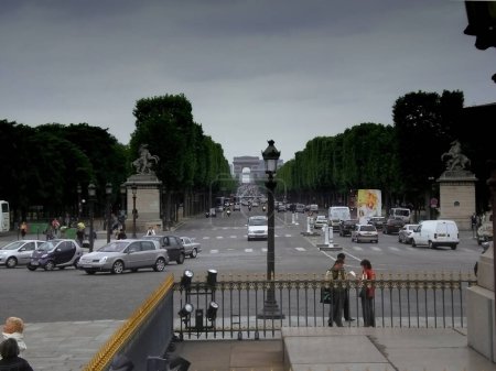 Photo for View on Arc de Triomphe in paris - Royalty Free Image