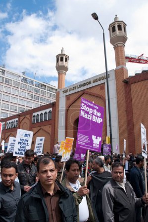 Foto de Manifestación contra BNP en Londres, 20 de junio de 2010 - Imagen libre de derechos