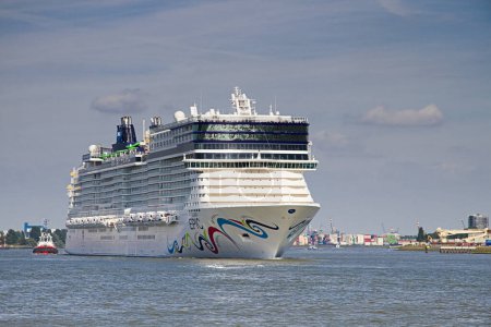 Photo for New cruise ship leaving Rotterdam, June 21-2010 - Royalty Free Image