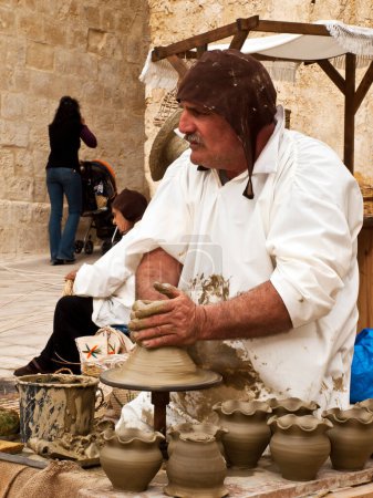 Photo for Portrait of Medieval Pottery Maker - Royalty Free Image