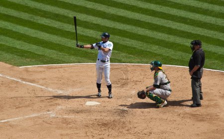 Foto de "Béisbol: Ichiro Suzuki al bate. Concepto de juego de béisbol - Imagen libre de derechos