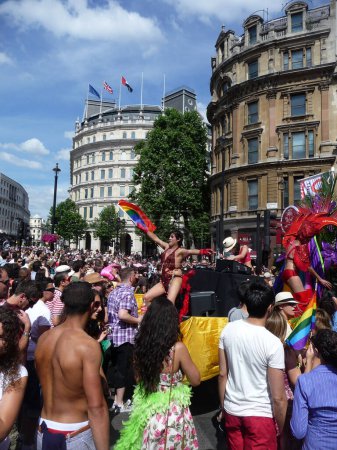 Foto de Gay Pride Parade Day 2010 In Central London 1st July 2010 - Imagen libre de derechos