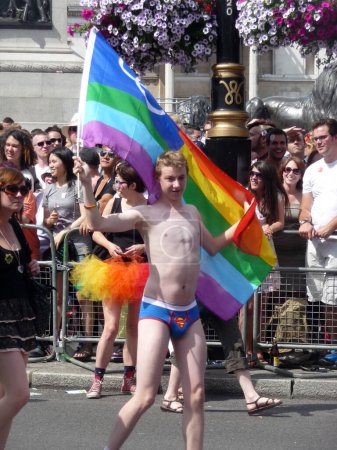 Foto de Día del Orgullo Gay 2010 en el centro de Londres 1 de julio de 2010 - Imagen libre de derechos