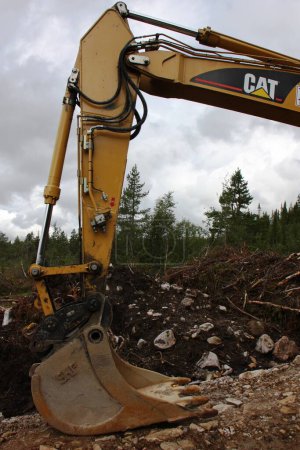 Photo for Excavator, digger, steam shovel - Royalty Free Image