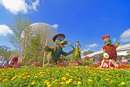 Photo for Disney garden, travel place on background - Royalty Free Image