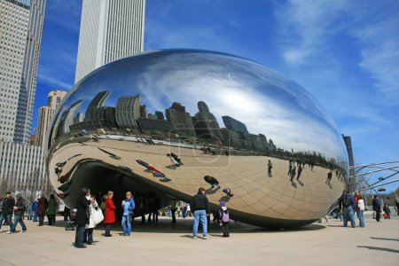 Photo for The Cloud Gate in Millennium Park - Royalty Free Image