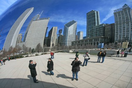Photo for The Cloud Gate in Millennium Park - Royalty Free Image