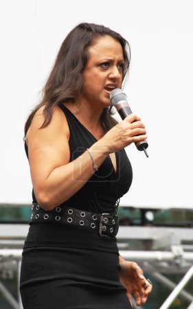 Photo for NEW YORK - JULY 31: Singer and actress Natalie Toro performed in A Tale of Two Cities at The Broadway in Bryant Park in NYC - a free public event on July 31, 2008 - Royalty Free Image