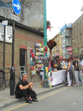 Photo for Unidentified visitors at Brick Lane Market on August 15, 2010 - Royalty Free Image