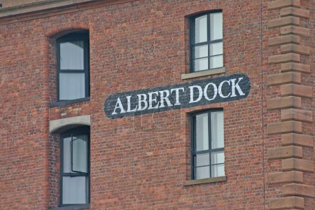 Foto de Firma de Albert Dock en Liverpool España - Imagen libre de derechos
