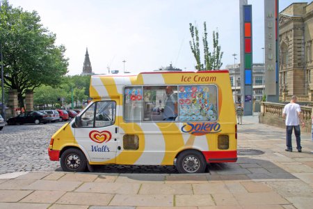 Photo for Ice Cream Van Outside Liverpool Museum - Royalty Free Image