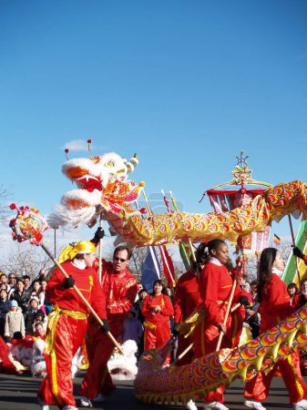 Photo for Spectators at Chinese New Year Celebration - Royalty Free Image