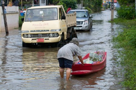 Téléchargez les photos : Monsoon season in Ayuttaya, Thailand 2011 - en image libre de droit