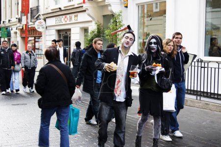 Foto de Zombie Walk En el centro de Londres 30 octubre 2010 - Imagen libre de derechos