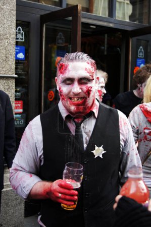 Photo for Zombie Walk In Central London 30 October 2010 - Royalty Free Image