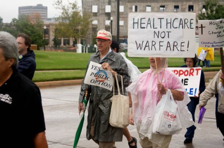 Photo for Day time shot health care protestors - Royalty Free Image