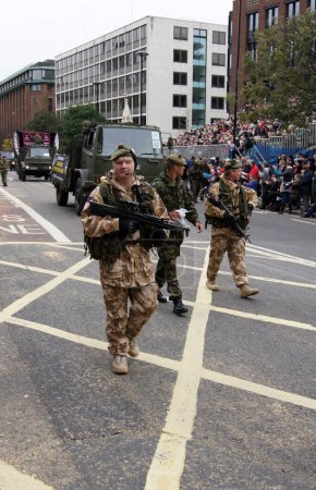 Foto de Militares en el Lord Mayors Show Central London, 13 de noviembre de 2010 - Imagen libre de derechos