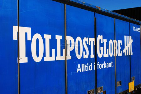 Photo for Tollpost Globe sign on background, close up - Royalty Free Image