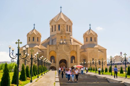 Foto de Antigua iglesia armenia, el Cáucaso. viajes - Imagen libre de derechos
