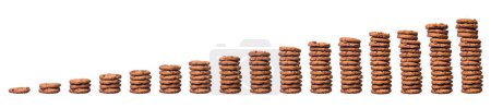 Téléchargez les photos : Piles à cookies sur fond blanc - en image libre de droit