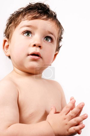 Photo for Toddler on white background - Royalty Free Image