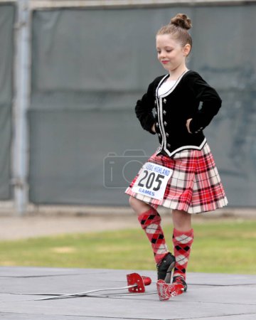 Photo for Girl dancing at Seaside Highland Games - Royalty Free Image