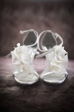 Téléchargez les photos : Chaussures de mariée, gros plan - en image libre de droit