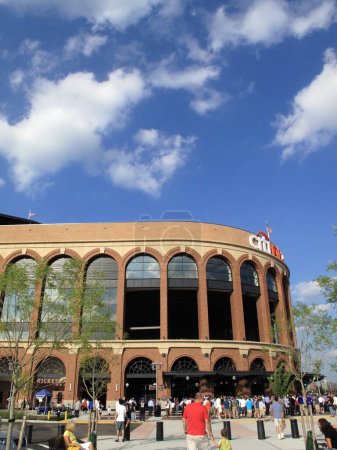 Foto de "Citi Field Rotunda NY Mets ". Concepto de juego de béisbol - Imagen libre de derechos