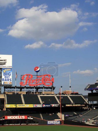 Photo for "Citi Field - New York Mets". Baseball Game Concept - Royalty Free Image