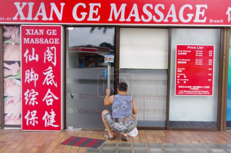 Téléchargez les photos : Vue du salon de massage et de réflexologie - en image libre de droit